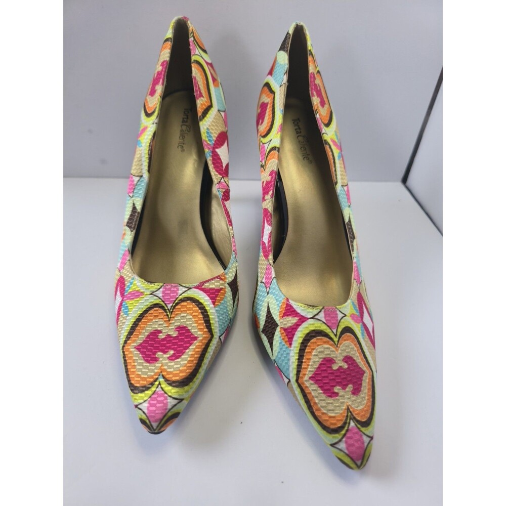 Torta Caliente Women's Multicolor Pointed Toe Stiletto Pumps High Heelssz 10M